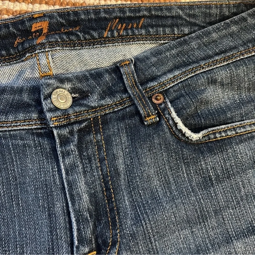 💙 7 For All Mankind 2010’s Low Rise Classic Blue Women's Jeans 30 - Picture 9 of 13